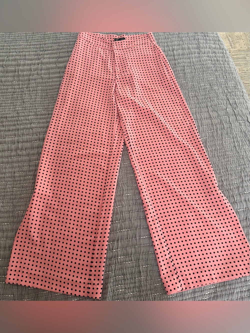 Pink Polka Dot Wide Leg Pants